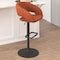 Flash Furniture Cognac Vinyl Adjustable Height Barstool CH-122070-BRBK-GG - alternate 6